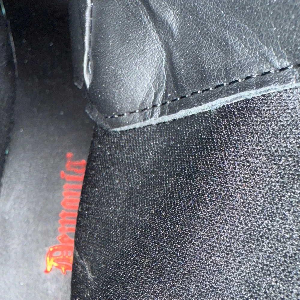 Demonia Black Combat Boots with Green Heart Accents - Picture 5 of 7